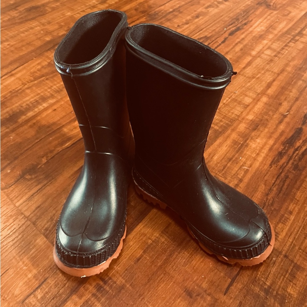 Kids Black Rain Boots